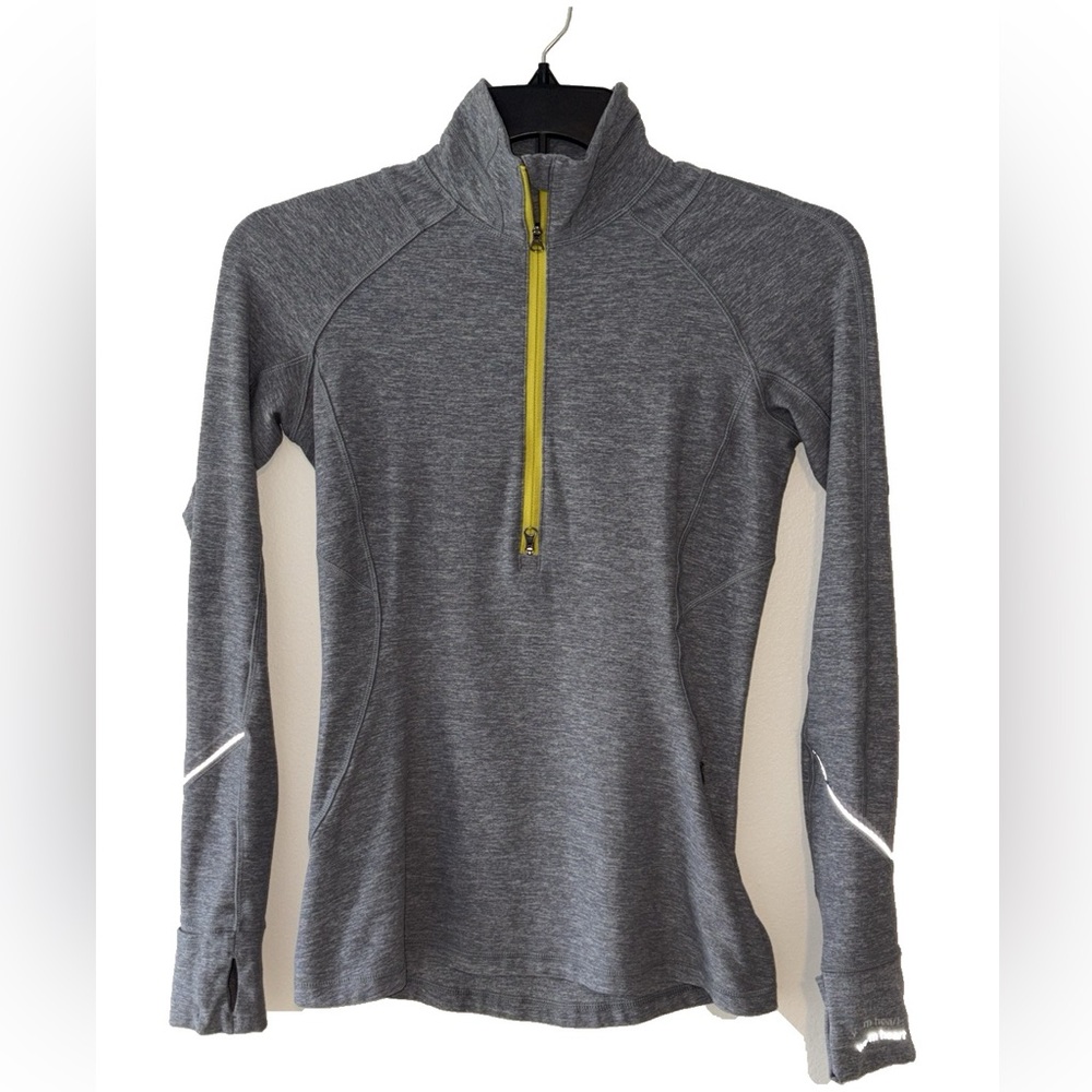 Lululemon Gray 1/2 Zip Pullover Reflective Running Top Size 6